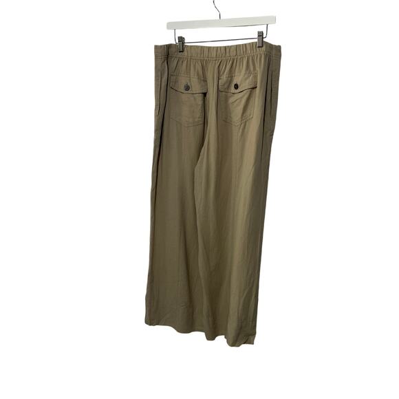 NIC+ZOE COMPANY WOMENS SIZE 14 RUMBA LINEN BLEND WIDE-LEG PANTS BROWN NEW - Picture 6 of 16
